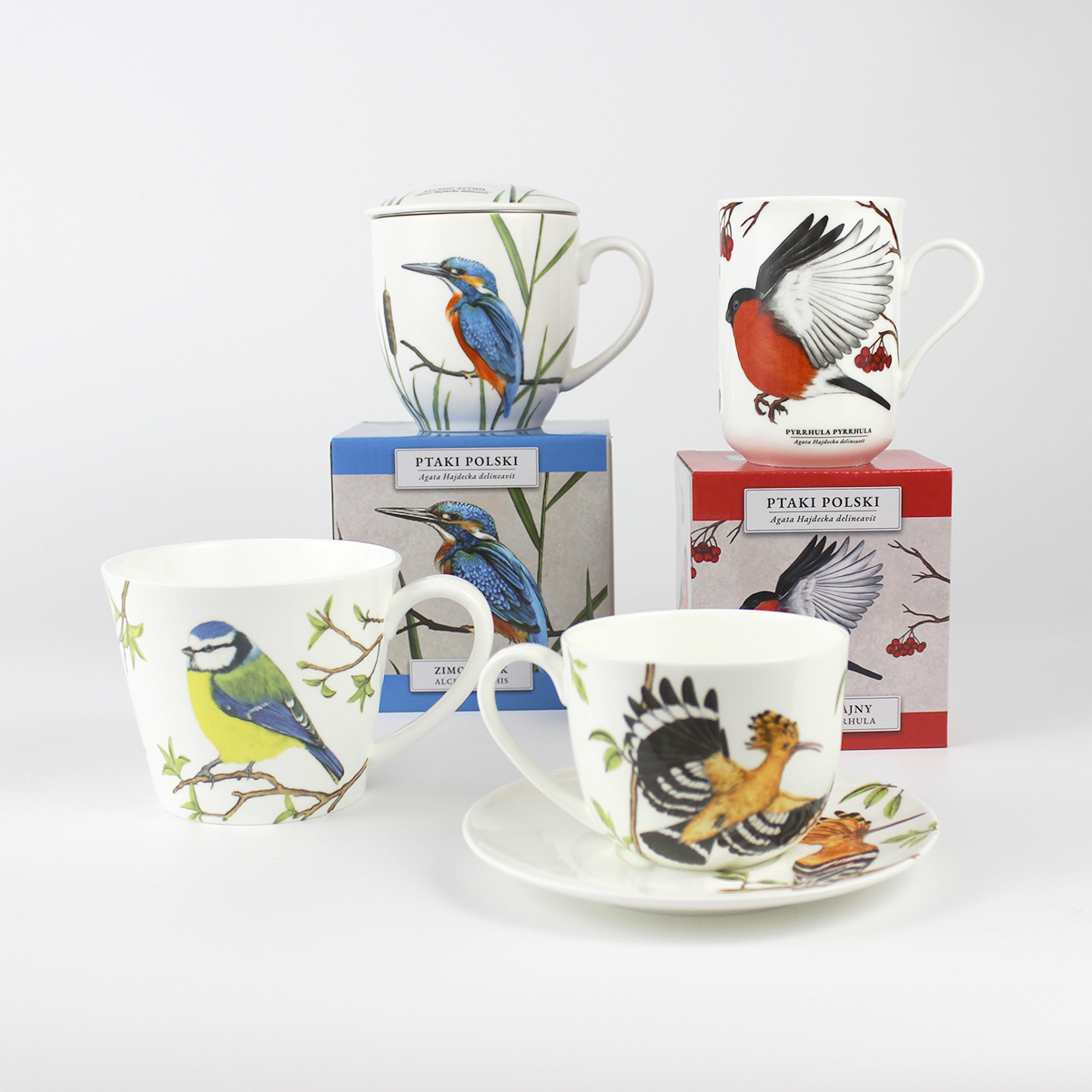 Kubki z ptakami